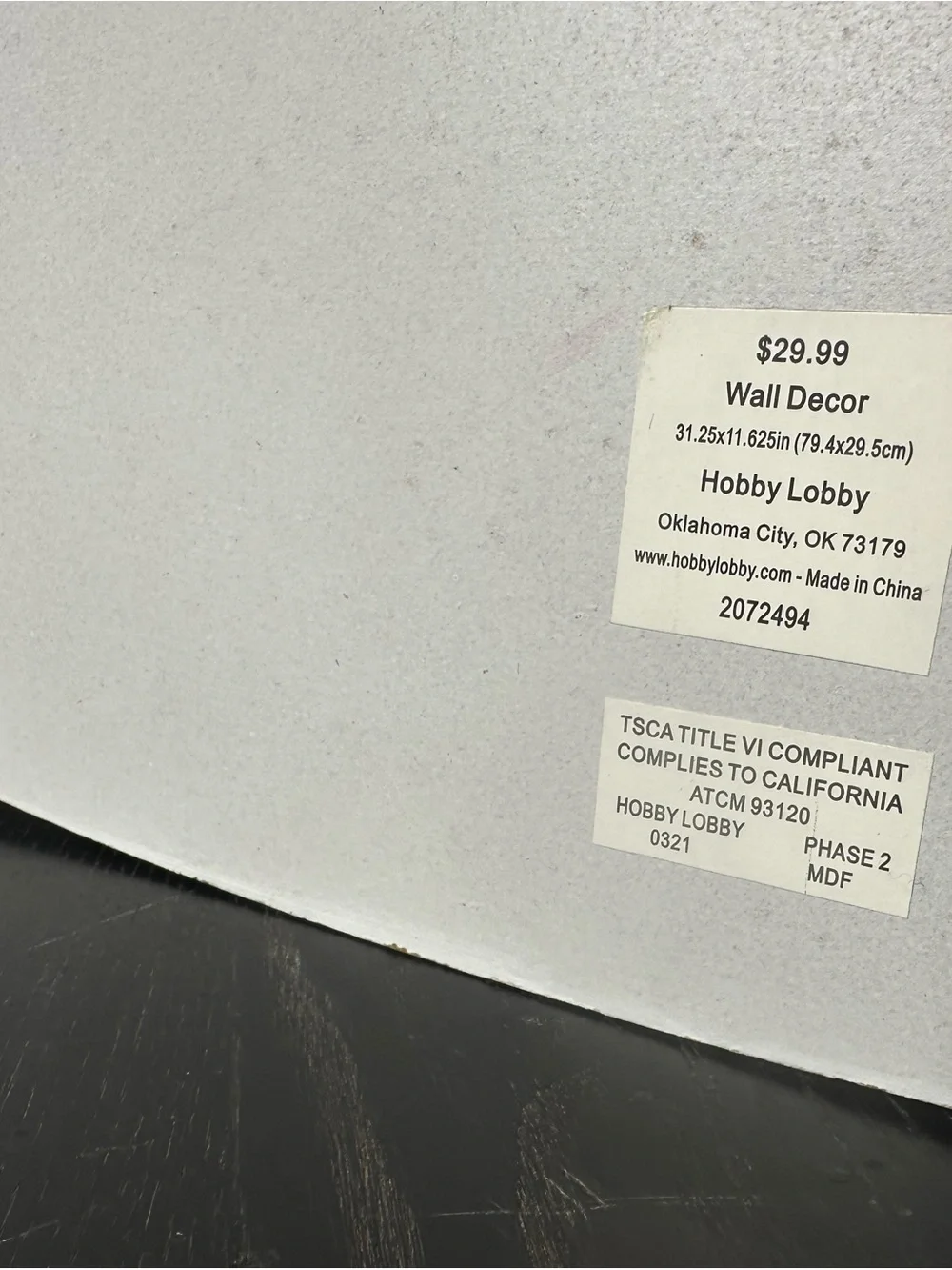 Hobby Lobby White and Black 'Come Gather At Our Table' Wood Sign